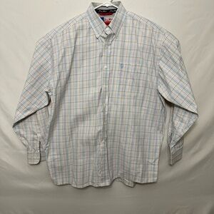 Wrangler George Strait Long sleeve Button Down Plaid cowboy cut collection